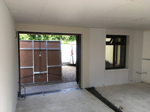 Garage converted &amp; upgraded to living space.