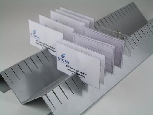 Metal badge trays, hold 60 badges