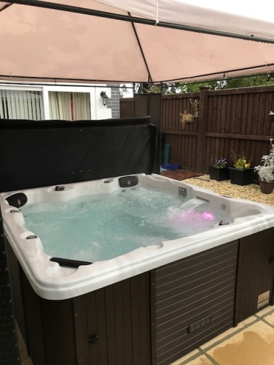 Newly installed hot tub