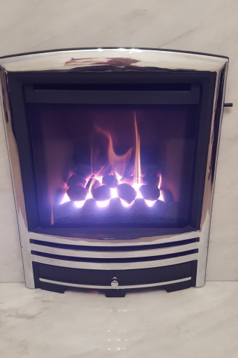 Gas fire Installation B Modern Titanium
