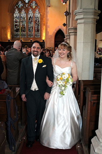 Bride and Groom leaving church