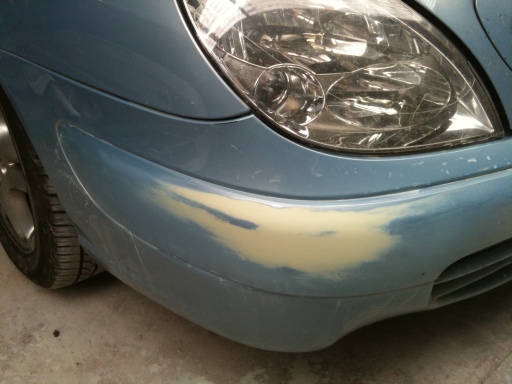 Bumper scuff before