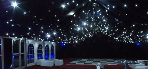 Night club marquee with Star Light roof linings