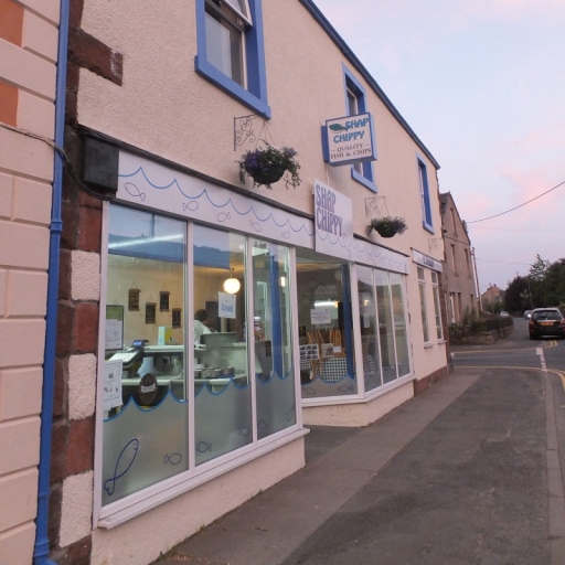Sunset at Shap fish and chip cafe and take away
