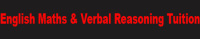 English Maths & Verbal Reasoning Tuition
