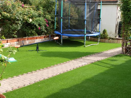 Artificial grass provides the perfect play area for kids. No mud, no worries.