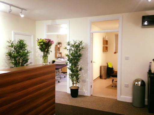 Our reception and downstairs treatment rooms