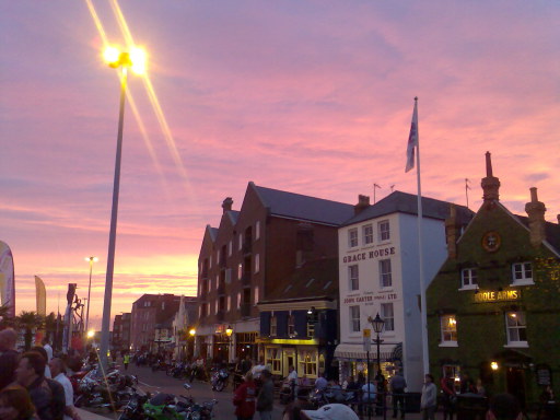 Tuesday night, April - September, is bike night on Poole Quay