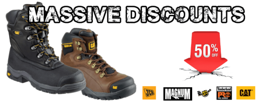 Massive Discounts on safety boots and footwear