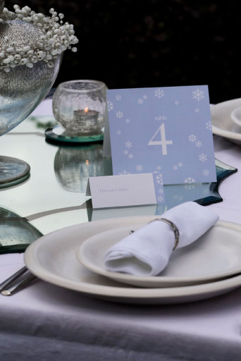 Winter wedding stationery