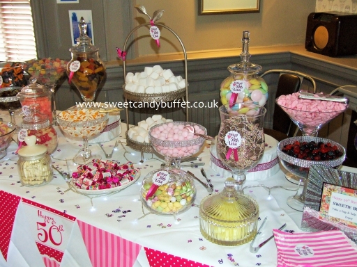 Birthday sweets table candy buffet cart Doncaster