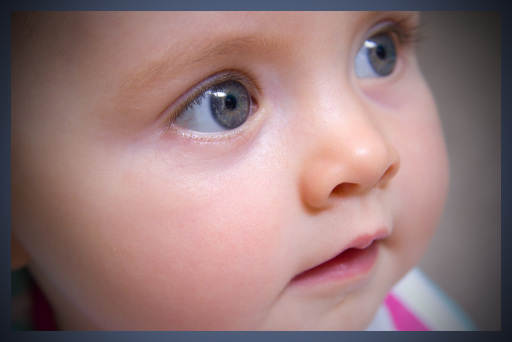 Close-up of beautiful baby girl
