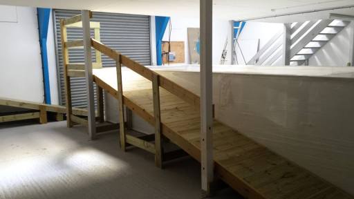 Ramps to the pool