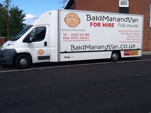Bald Man and Van