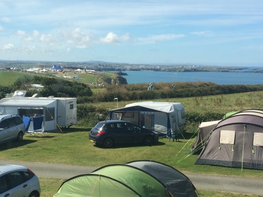 The view across to Newquay, boardmasters festival
