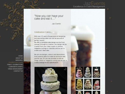 Jaz Events, wedding cakes, Nottingham, Nottinghamshire, Southwell, Leicester, Derby,