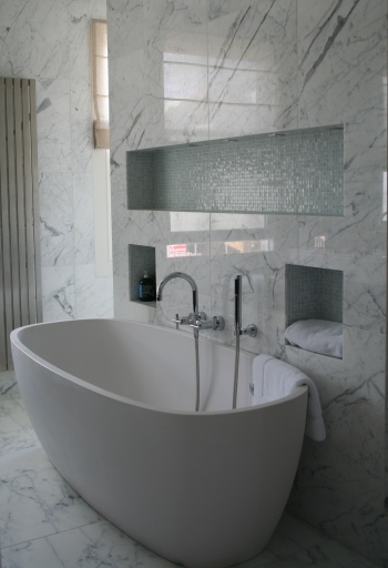 Statuario marble bathroom