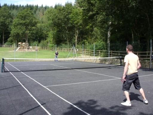 All weather tennis court