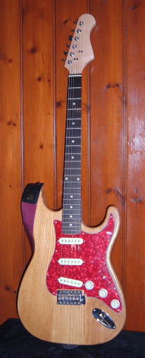 Hand-built stratocaster type guitar.