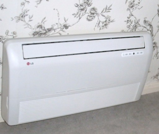 LG Air Conditioning unit installed in a bedroom.