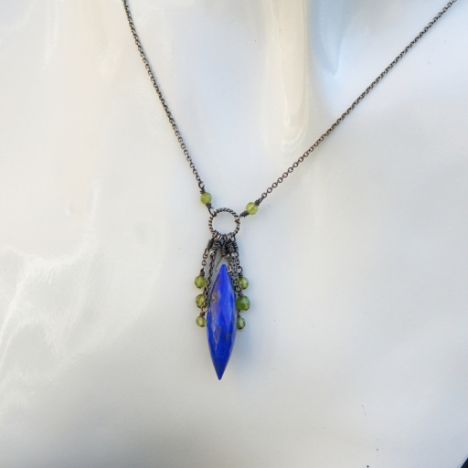 Lapis Lazuli and Vesuvianite necklace