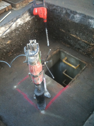 Stitch drilling corners