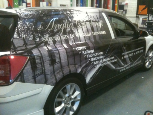 Grey scale van wrap