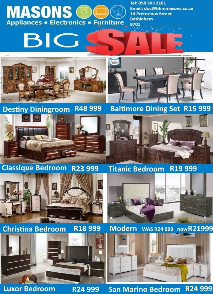 Masons Furniture & Hardware Pty. Ltd. 14 Pretorius St, Bethlehem, 9701