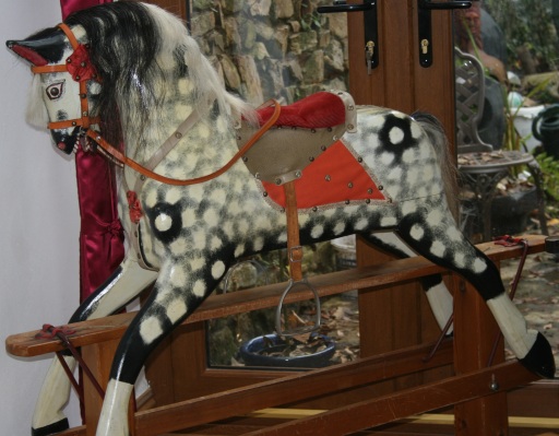 Vintage Collinson wooden rocking horse