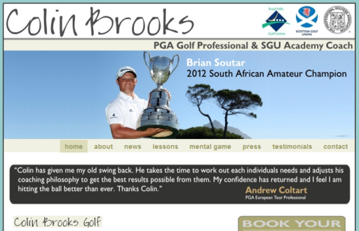 Colin Brooks Golf website