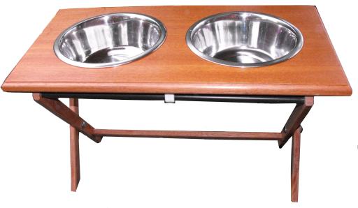 fold flat 2 bowl raised feeder