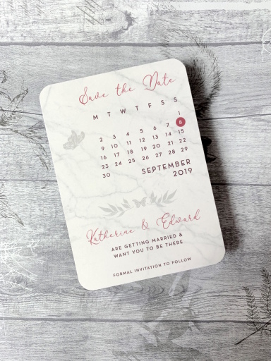 Marble Effect Save the Date