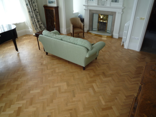 Quarter sawn Oak laid as a herringbone once occupied