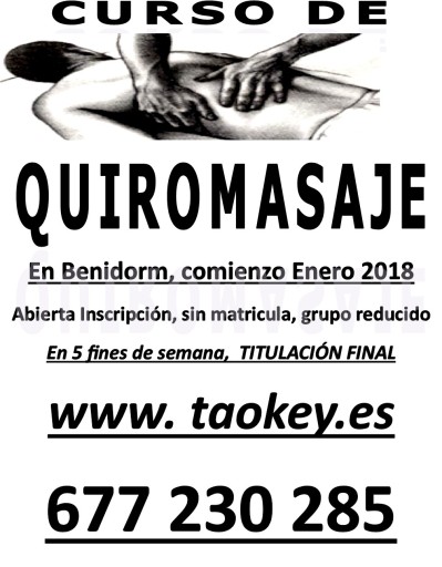 Comienzo Enero, en 5 fines de semana,www.taokey.es