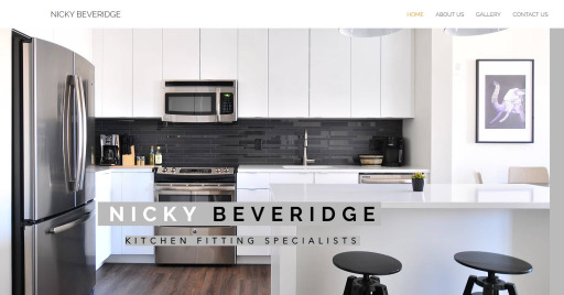 A website we created for a kitchen fitter