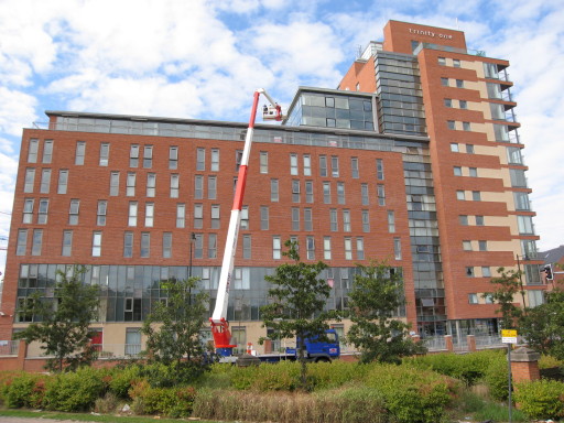 Commercial window cleaning using access platforms