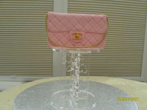 Baby Pink Chanel Classic style Sugar Handbag ideal Cake topper, any colours.