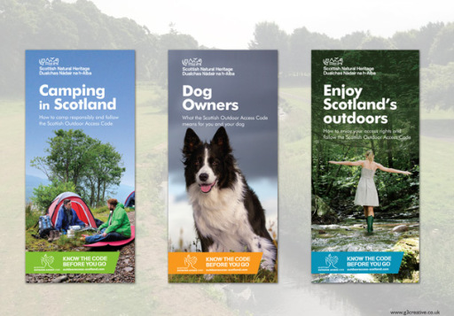 Outdoor leaflets design by Glasgow graphic designers, G3 Creative.