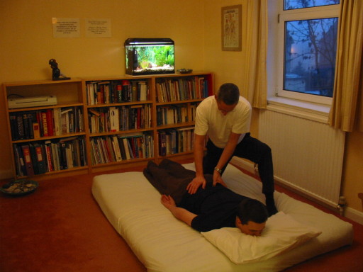 Shiatsu at work.