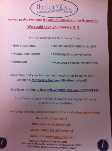 Current Promotion Flyer. Let us look at your insurances and see if we can save you money!