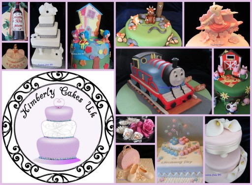 A collage of Cakes from Kimberly Cakes UK