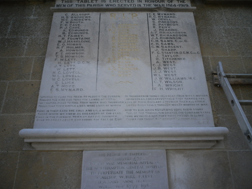 Cogenhoe war memorial