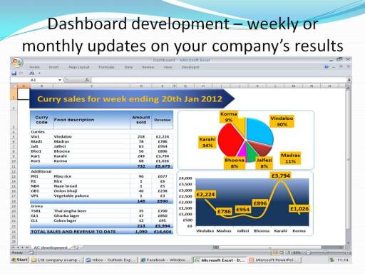 Excel dashboards
