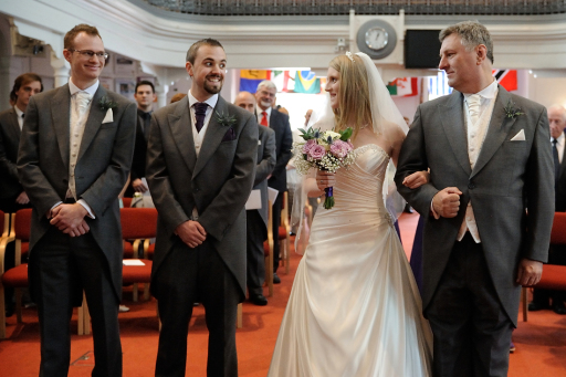 the bride's arrival