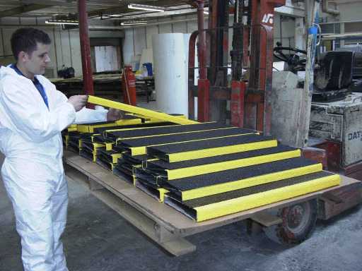 Anti Slip Stair Treads having final inspection