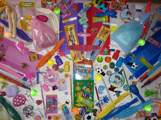 This is just some of our party bag filler.
