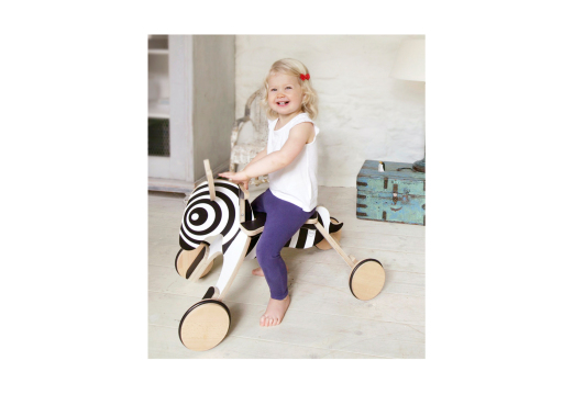Newmakers Wheeled Zebra Ride-on toy