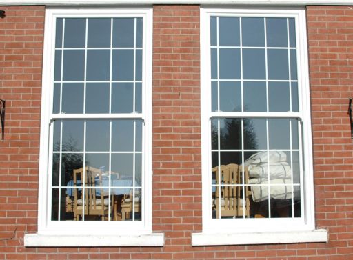 white upvc sash windows