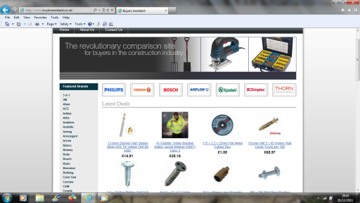 A screenshot of our site.