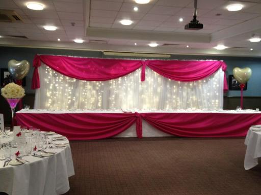 Twinkle Backdrop behind Top Table